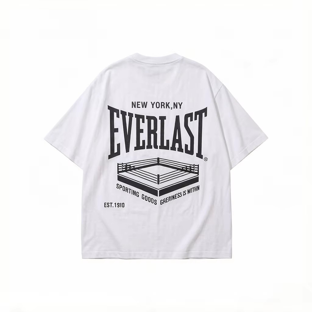 Streetwear Brand Rings - Weißes Boxring-T-Shirt der Marke Heavyweight aus