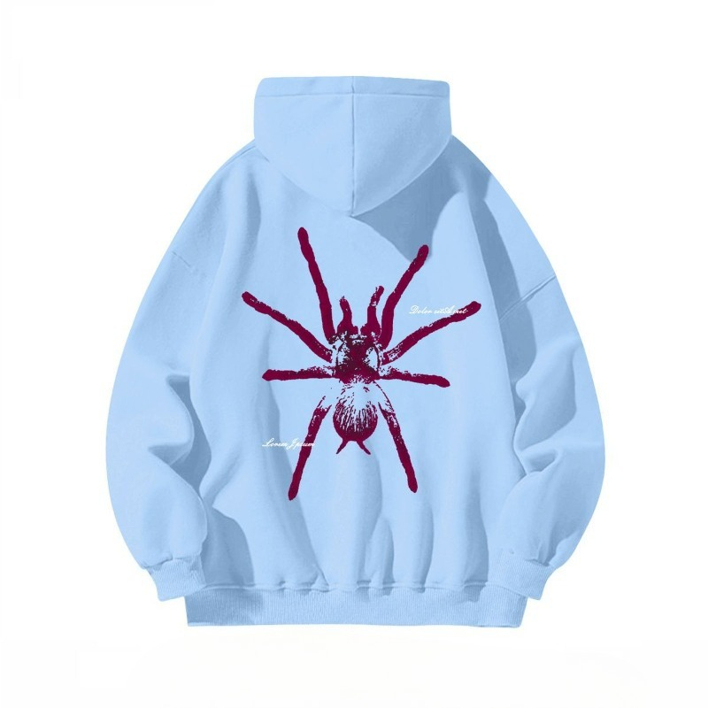 Streetwear Brand Aesthetic - Baggy Man Hoodies Freizeit Spider Punk