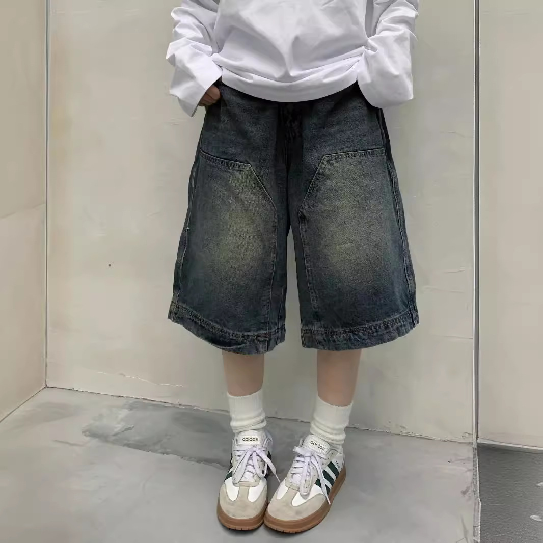 Streetwear Brand Shorts - Frauen Y2K Vintage Baggy Jean Shorts