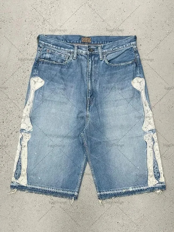 Streetwear Brand Shorts - Deeptown Y2k Vintage Harajuku Denim-Shorts für