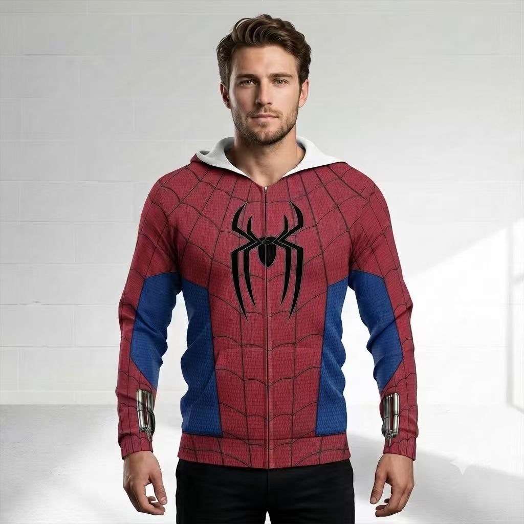 Unisex Mode Spider-Muster Cosp – Streetwear Brand Y2K Bewertung und Preis