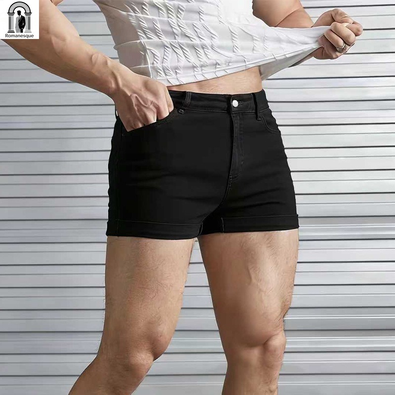 Herren Sexy Slim Fit Weiße Den – Streetwear Brand Shorts Bewertung und Preis