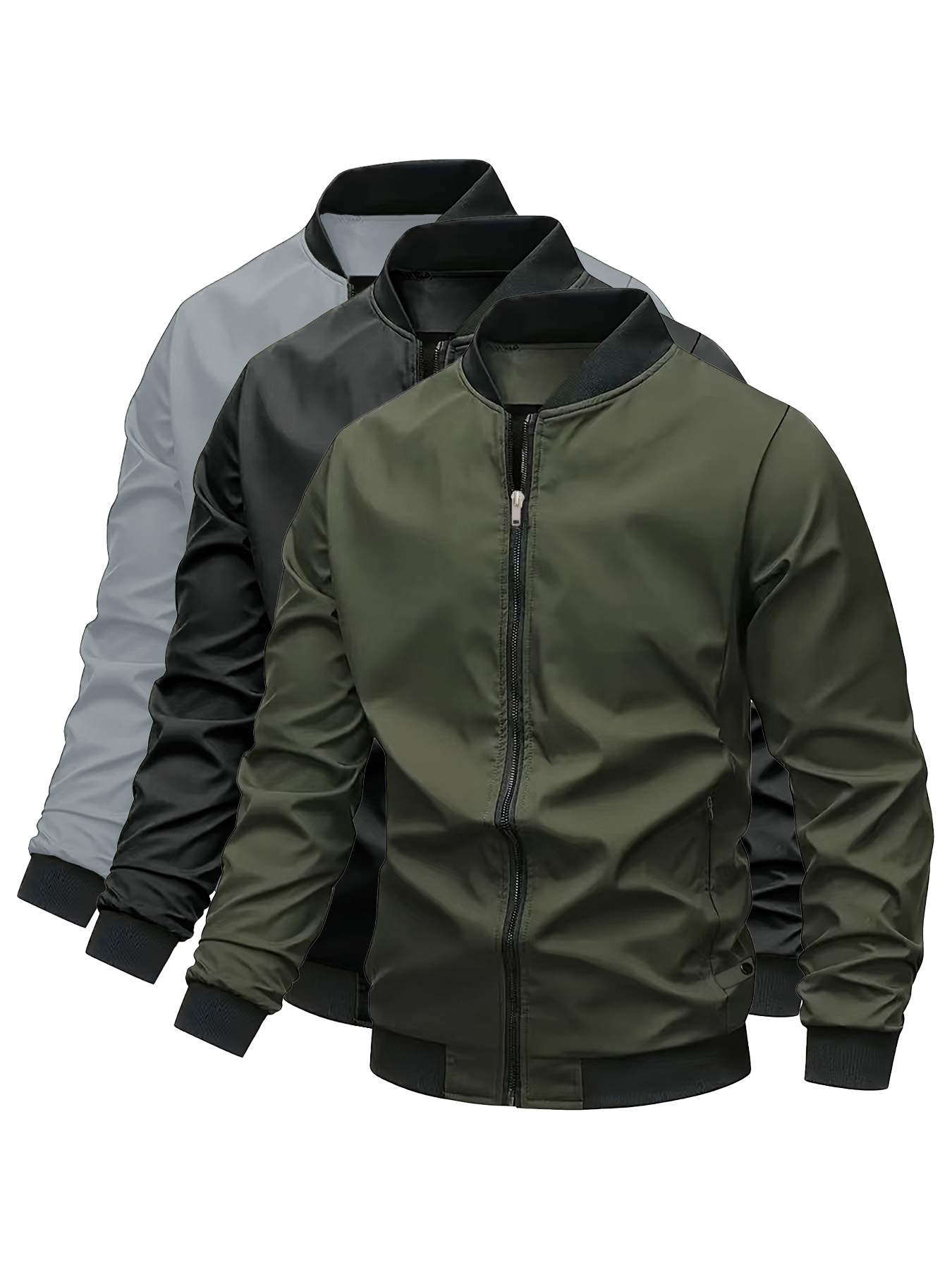 Herren-Baseballjacke mit Reißv – Streetwear Zipper Bewertung und Preis