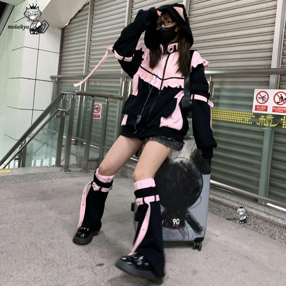 Y2K Kawaii Katzenohren-Hoodie  – Streetwear Brand Y2K Bewertung und Preis