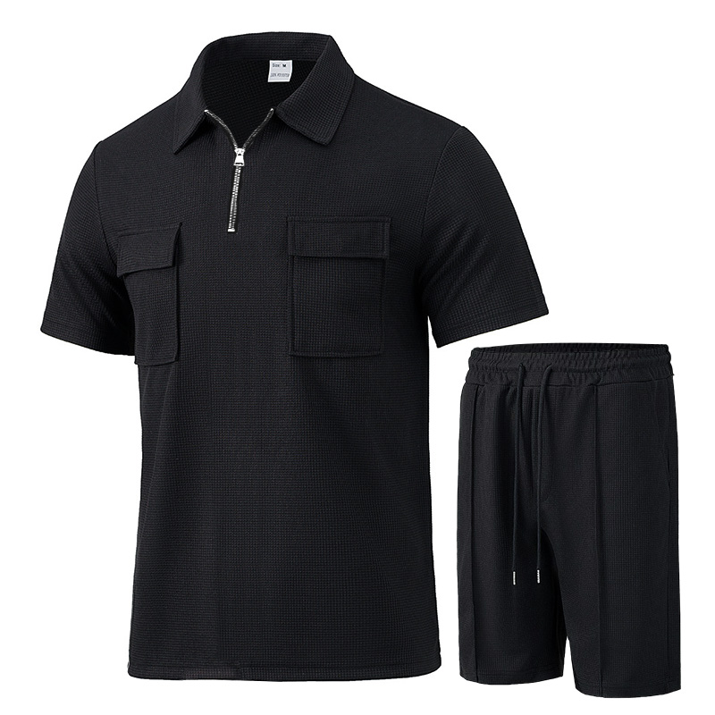 Sommer Herren Sport-Poloanzug  – Streetwear Zipper Bewertung und Preis