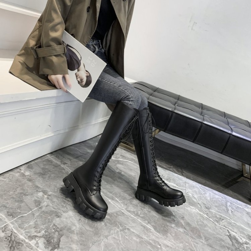 Damen-Kniehohe Stiefel mit Sch – Streetwear Zipper Bewertung und Preis